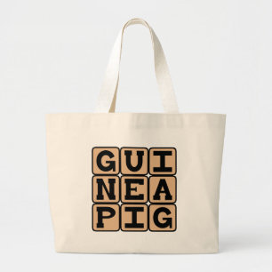 Proefonderwerp cavia's, cute pet of test grote tote bag