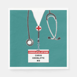 Proefpartij voor de opleiding van medische faculte servet