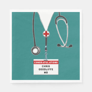 Proefpartij voor de opleiding van medische faculte servet