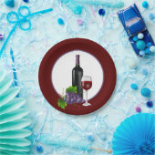 Proefpartij voor elegante wijn papieren bordje (Feest)