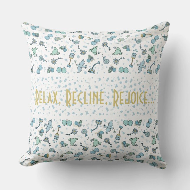 Proefpasser 20 x 20 Whimiscal Seder Time Kussen (Voorkant)