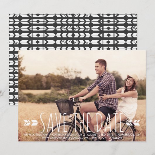 PROEFPATROON FOTO BEWAREN DE DATUURAANKONDIGING SAVE THE DATE (Voorkant / Achterkant)