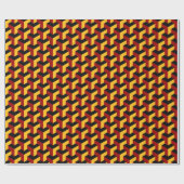 Proefpatroon van Barcelona in geel, rood en zwart Cadeaupapier (Vlak)