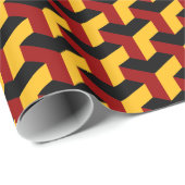 Proefpatroon van Barcelona in geel, rood en zwart Cadeaupapier (Rol Hoek)