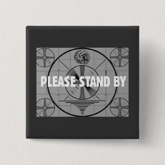 Proefpatroonnieuwheid (Indiase stand-by) Vierkante Button 5,1 Cm (Voorkant)