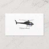 Proefpiloot met individuele helikopters visitekaartje (Achterkant)