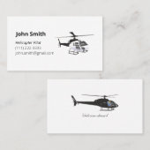 Proefpiloot met individuele helikopters visitekaartje (Voorkant / Achterkant)