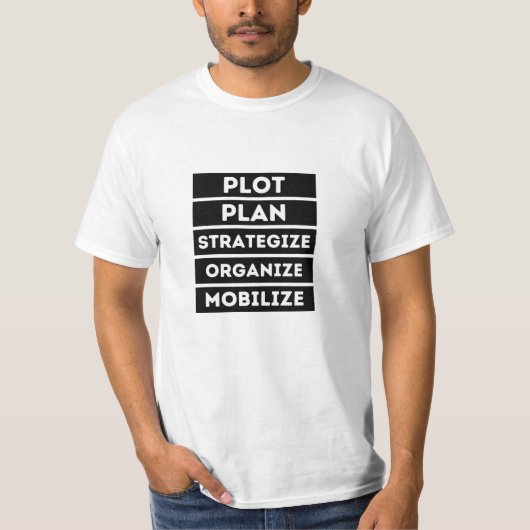 Proefplan Strategiseren Organiseren Mobiliseren T-shirt (Voorkant)