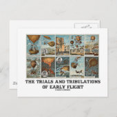 Proefproeven en proefnemingen met vroege vlucht briefkaart (Voorkant / Achterkant)