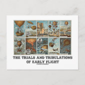 Proefproeven en proefnemingen met vroege vlucht briefkaart (Voorkant)