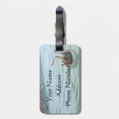 Proefproeven met zee van RMS Titanic Bagagelabel (Achterkant verticaal)