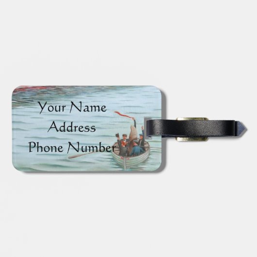 Proefproeven met zee van RMS Titanic Bagagelabel (Achterkant horizontaal)