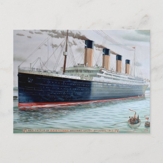Proefproeven met zee van RMS Titanic Briefkaart (Voorkant)