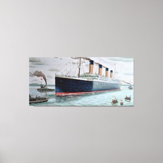 Proefproeven met zee van RMS Titanic Canvas Afdruk (Voorkant)