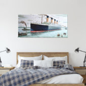 Proefproeven met zee van RMS Titanic Canvas Afdruk (Insitu (Slaapkamer))