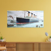 Proefproeven met zee van RMS Titanic Canvas Afdruk (Insitu (Woonkamer))