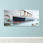 Proefproeven met zee van RMS Titanic Canvas Afdruk (Insitu (Houten vloer))