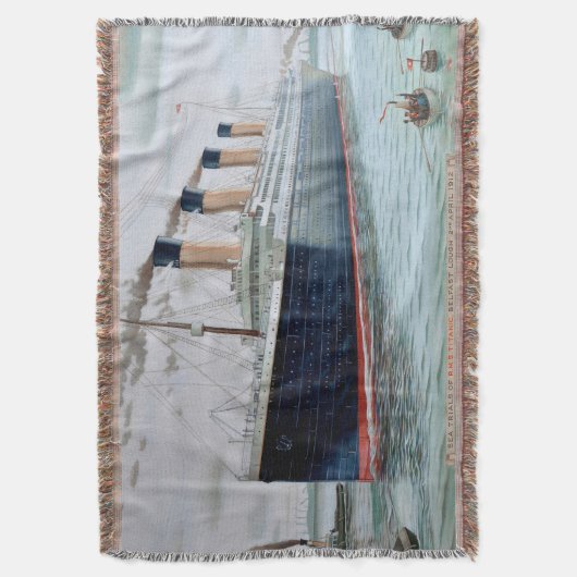 Proefproeven met zee van RMS Titanic Deken (Voorkant Verticaal)