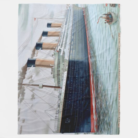 Proefproeven met zee van RMS Titanic Fleece Deken (Voorkant)