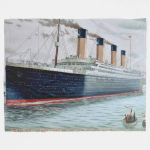 Proefproeven met zee van RMS Titanic Fleece Deken