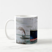 Proefproeven met zee van RMS Titanic Koffiemok (Links)