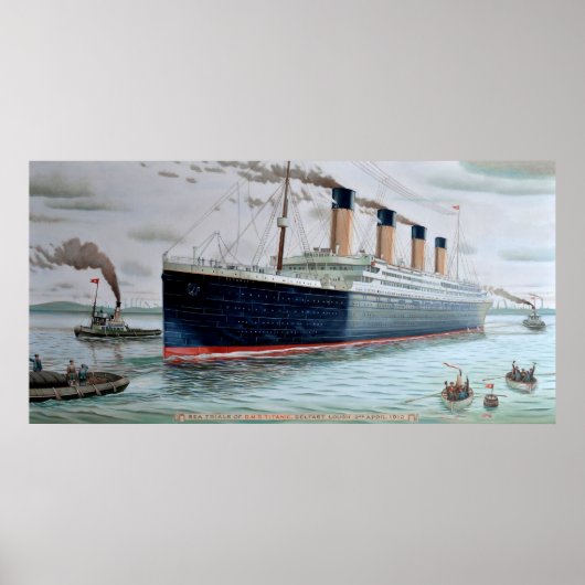 Proefproeven met zee van RMS Titanic Poster (Voorkant)