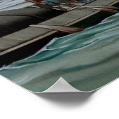 Proefproeven met zee van RMS Titanic Poster (Hoek)