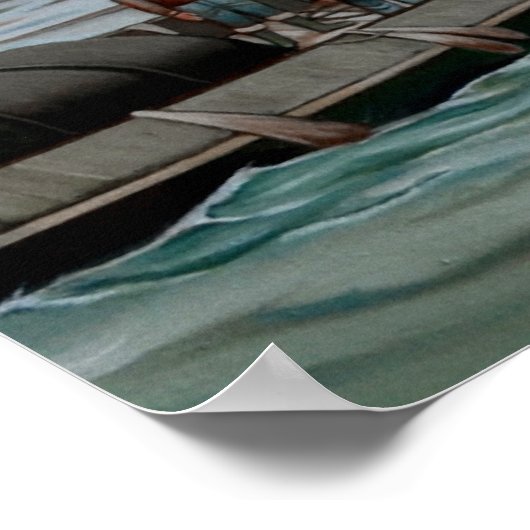 Proefproeven met zee van RMS Titanic Poster (Hoek)