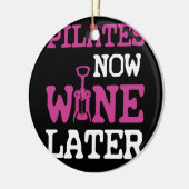 Proefprogramma's nu Wine Later Werken-out Gym Keramisch Ornament (Links)