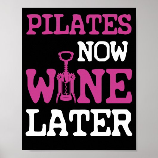 Proefprogramma's nu Wine Later Werken-out Gym Poster (Voorkant)