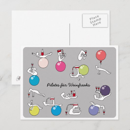 Proefprogramma's voor briefkaart van wijnliefhebbe (Voorkant / Achterkant)