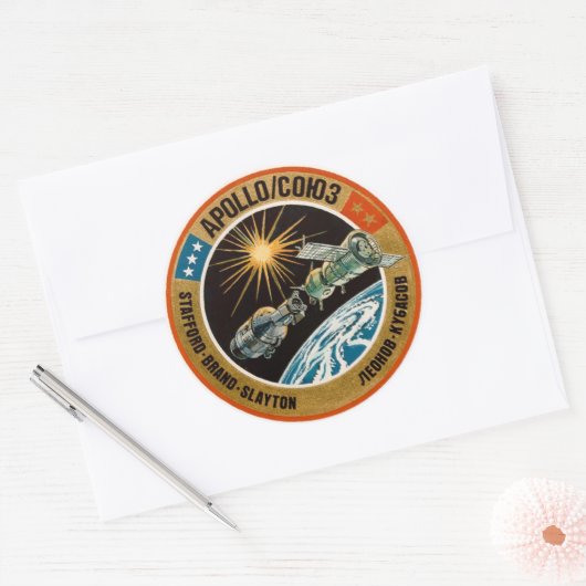 Proefproject Apollo-Sojoez Ronde Sticker (Envelop)