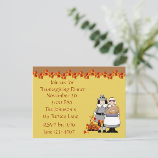 Proefproject Thanksgiving Kaart (Staand voorkant)