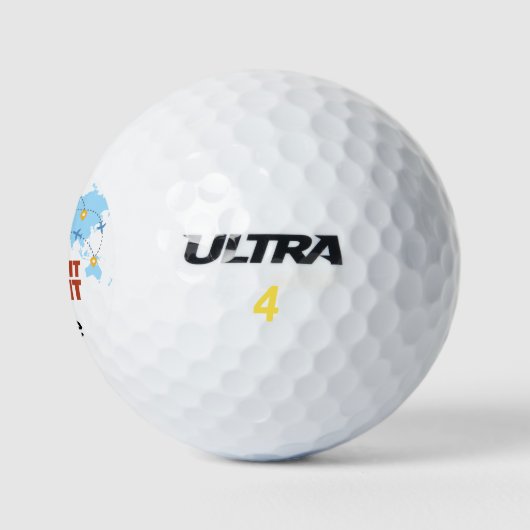 Proefproject voor wereldkaart cadeaus voor vervroe golfballen (Logo)