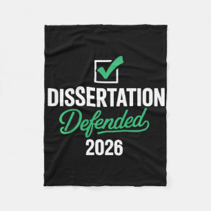 Proefschrift verdedigd 2026 Voor Phd Edd doctoraat Fleece Deken