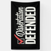 Proefschrift Verdedigd PhD Afgestudeerd Afstuderen Spandoek (Verticaal)