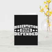 Proefschrift Verdedigd Phd Edd Doctoraat Afstudere Kaart (Gele Bloem)