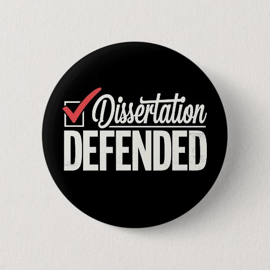 Proefschrift Verdedigd Promovendus Afstuderen Ronde Button 5,7 Cm (Voorkant)