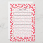Proefthema Rode en Witte Corale Oceaan Briefpapier (Voorkant / Achterkant)