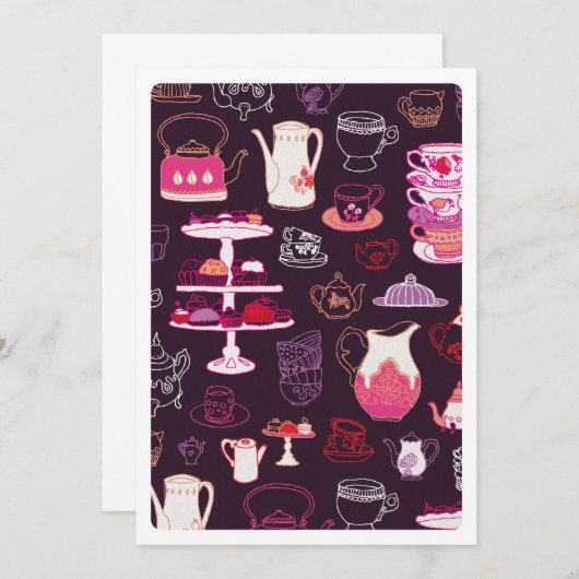 Proefuitnodiging voor hoogtheekkoffie kaart (Voorkant / Achterkant)