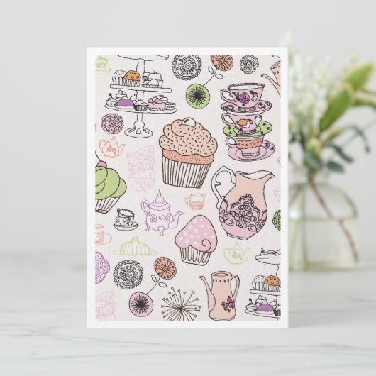 Proefuitnodiging voor hoogtheekkoffie kaart (Staand voorkant)