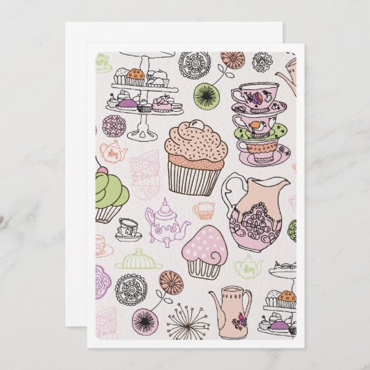 Proefuitnodiging voor hoogtheekkoffie kaart (Voorkant / Achterkant)