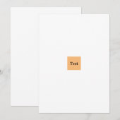 proefuitnodigingen kaart (Voorkant / Achterkant)