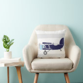 Proefvliegtuig met persoonlijke geboortegegevens kussen (Stoel)