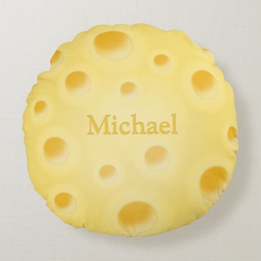 ProefZwitserse kaas met gepersonaliseerde kazen Rond Kussen (Voorkant)