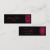 Proesional elegant gentle florale monogram mini visitekaartje (Voorkant / Achterkant)