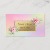 Proesional Elegant Holografi, bloemen Visitekaartje (Voorkant)
