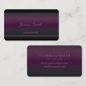 Proesional elegant moderne fluwelen visitekaartje (Voorkant / Achterkant)