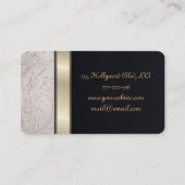 Proesional elegant monogram zwart visitekaartje (Achterkant)