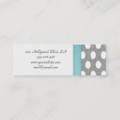 Proesional elegant polka stips mini visitekaartje (Achterkant)